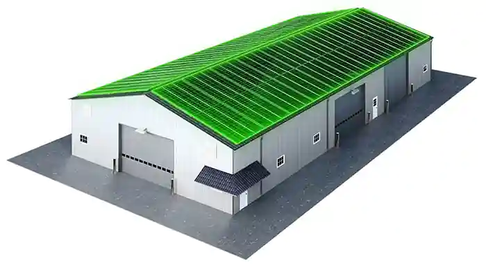 Fotowoltaika dla rolnika panele fotowoltaiczne na dachu fabryki