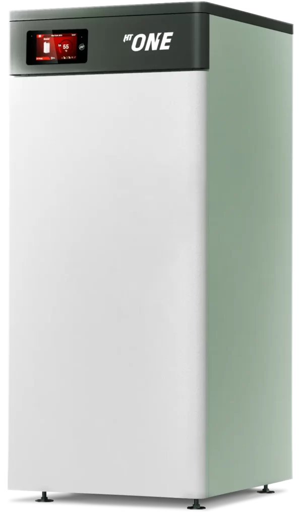 Grafik zeigt eine ONE PLUS Wärmepumpe von haiztechnik